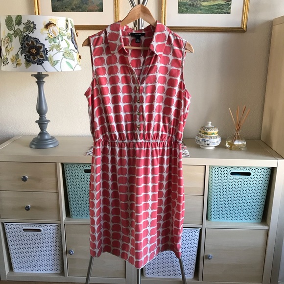 Alfani Dresses & Skirts - Alfani Elephant Print Sleeveless Shirt Dress